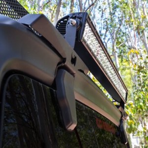 Jeep Wrangler JLU Light Mounts - Rear - Go Rhino - Textured Black - `18-`20
